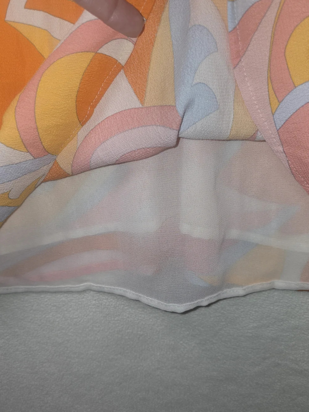 MANGO RETRO SWIRL PRINT MINI SHIRT DRESS PINK ORANGE CREAM PSYCHEDELIC 70S 8 - Picture 9 of 12
